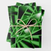 Groene verloopkleur Vulling Kunstperspectieftekeni Inpakpapier Vel (In situ)