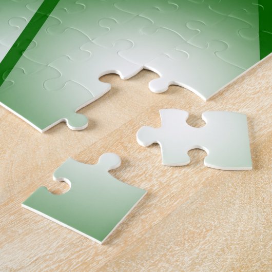 Groene verloopkleur Vulling Kunstperspectieftekeni Legpuzzel (Zijkant)