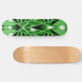 Groene verloopkleur Vulling Kunstperspectieftekeni Persoonlijk Skateboard (Horizontaal)