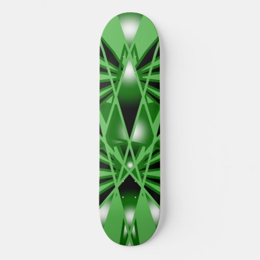 Groene verloopkleur Vulling Kunstperspectieftekeni Persoonlijk Skateboard (Voorkant)