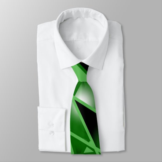 Groene verloopkleur Vulling Kunstperspectieftekeni Stropdas (Gebonden)