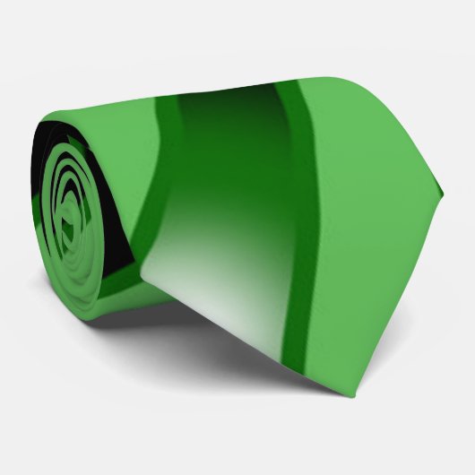 Groene verloopkleur Vulling Kunstperspectieftekeni Stropdas (Opgerold)