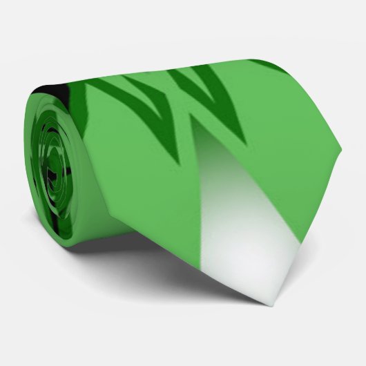 Groene verloopkleur Vulling Kunstperspectieftekeni Stropdas (Opgerold)