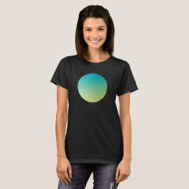 Groene Verlopende Cirkel Vignet Abstract Ontwerp T-shirt