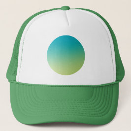 Groene Verlopende Cirkel Vignet Abstract Ontwerp Trucker Pet