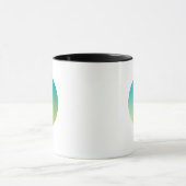 Groene Verlopende Cirkel Vignette Abstract Ontwerp Mok (Midden)