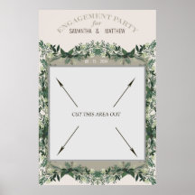 Groene verlovingsfeest Draagbare Fotocabine