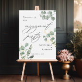 Groene verlovingsfeest welkom poster