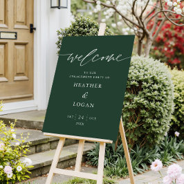 Groene verlovingsfeest welkomstbord