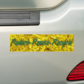 Groene vermindering-hergebruik-Recyclen Bumpersticker (Op auto)
