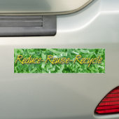 Groene vermindering-hergebruik-Recyclen Bumpersticker (Op auto)