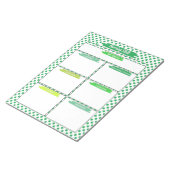 Groene Verpleegkunde Student Skills Sjabloon Notitieblok (Schuin)