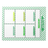 Groene Verpleegkunde Student Skills Sjabloon Notitieblok (Voorkant)