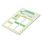 Groene Verpleegkundige Student Medicatie Sjabloon Notitieblok (Schuin)