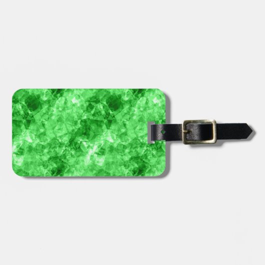 Groene verrukte textuur bagagelabel (Voorkant horizontaal)