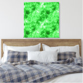 Groene verrukte textuur canvas afdruk (Insitu (Slaapkamer))
