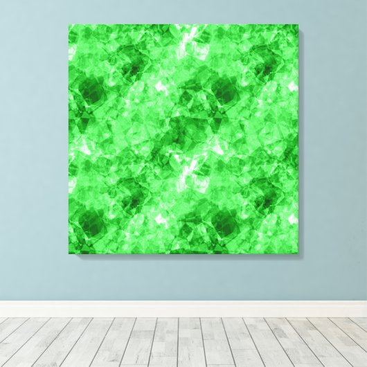 Groene verrukte textuur canvas afdruk (Insitu (Houten vloer))