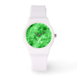 Groene verrukte textuur horloge