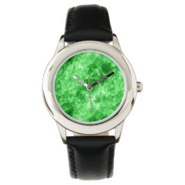 Groene verrukte textuur horloge