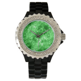 Groene verrukte textuur horloge