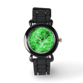 Groene verrukte textuur horloge