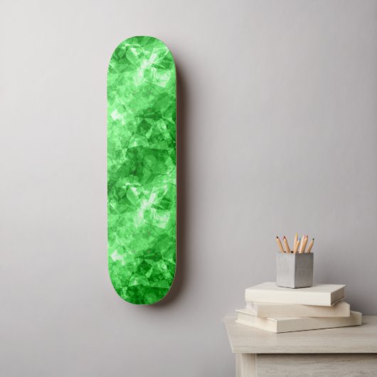 Groene verrukte textuur persoonlijk skateboard (Muurkunst)