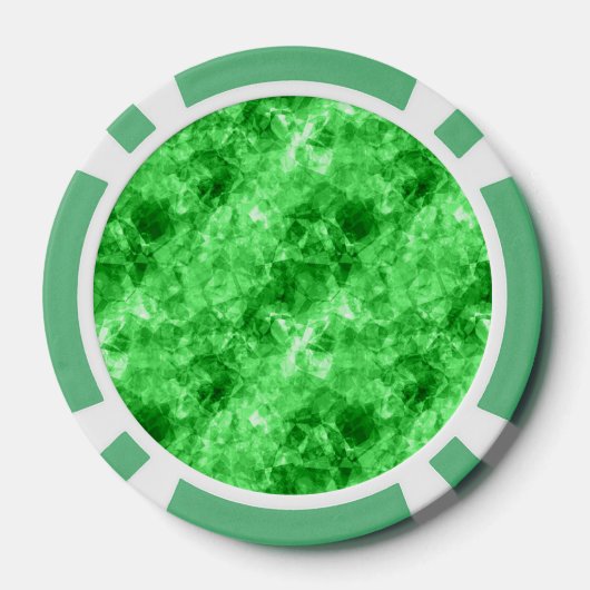 Groene verrukte textuur poker chips (Achterkant)