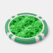 Groene verrukte textuur poker chips (Enkel)