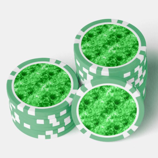 Groene verrukte textuur poker chips (Opstapeling)