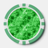 Groene verrukte textuur poker chips (Voorkant)