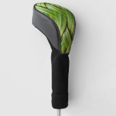 Groene verse bamboevlechting golfheadcover (Schuin)
