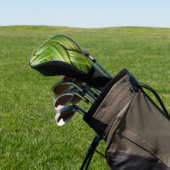 Groene verse bamboevlechting golfheadcover (Insitu)