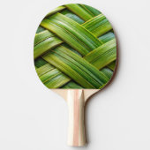 Groene verse bamboevlechting tafeltennisbatje (Achterkant)