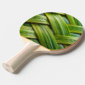 Groene verse bamboevlechting tafeltennisbatje (Voorkant Gekanteld)