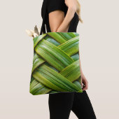 Groene verse bamboevlechting tote bag (Dichtbij)