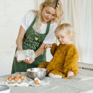 Groene Verse Eieren Gouden Kip Schort