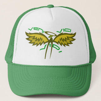 Groene versie van Veni Vidi Vici Trucker Pet