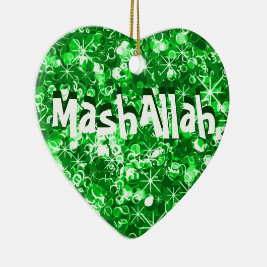 Groene versiering van de mohamallah-moslims keramisch ornament (Rechts)