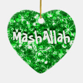 Groene versiering van de mohamallah-moslims keramisch ornament (Achterkant)