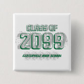 Groene Verstoorde Moderne Klasse van Button (Voorkant)