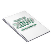 Groene Verstoorde Moderne Klasse van Notitieboek (Rechterzijde)
