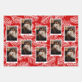 Groene vertakkingen Merry Calligraphy Photo white  Inpakpapier Vel (Voorkant 2)