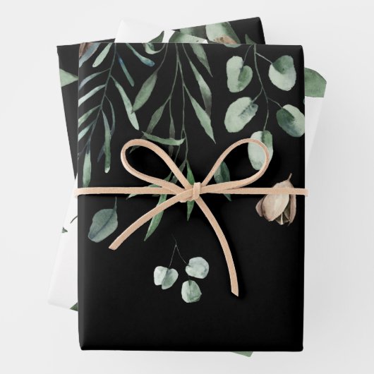 Groene vertakkingen Papieren vellen verpakken (In situ)