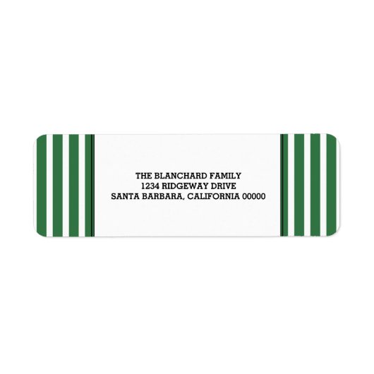 Groene verticale feestdag etiket (Voorkant)