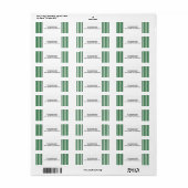 Groene verticale feestdag etiket (Full Sheet)