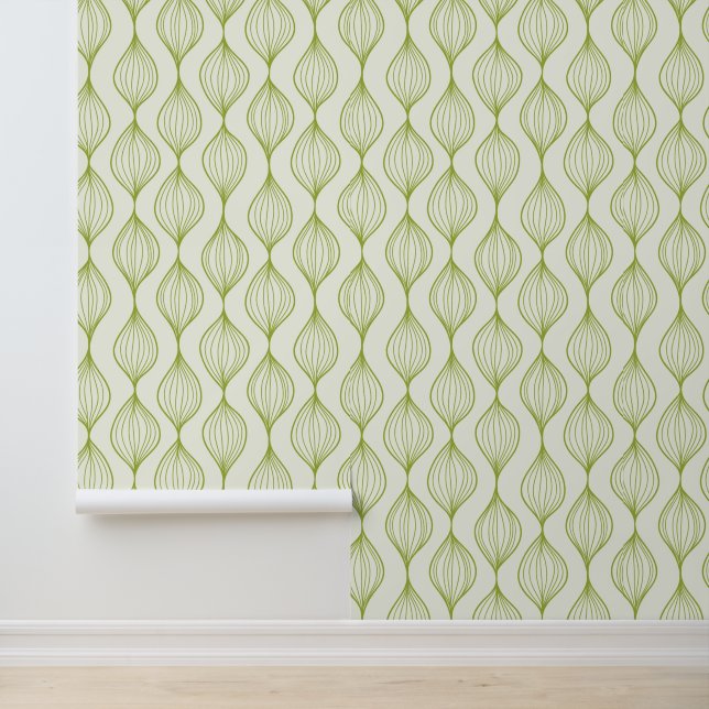 Groene verticale ogeenpatroonachtergrond behang (Applicatie)