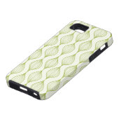 Groene verticale ogeenpatroonachtergrond Case-Mate iPhone case (Onderkant)