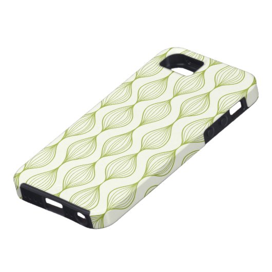 Groene verticale ogeenpatroonachtergrond Case-Mate iPhone case (Onderkant)