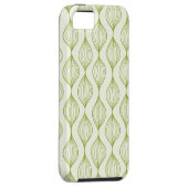 Groene verticale ogeenpatroonachtergrond Case-Mate iPhone case (Back/Rechts)