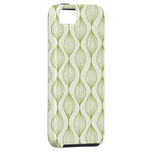 Groene verticale ogeenpatroonachtergrond Case-Mate iPhone case (Back/Rechts)